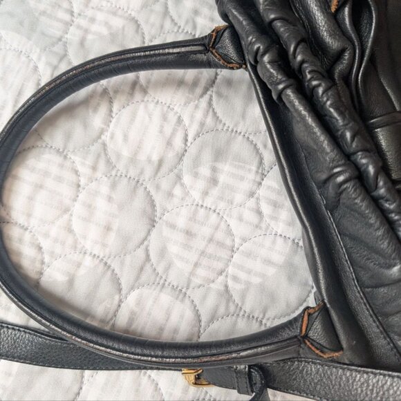 RED VALENTINO Large Bow Accent Soft Leather Satchel Bag Purse Handbag - Picture 12 of 16